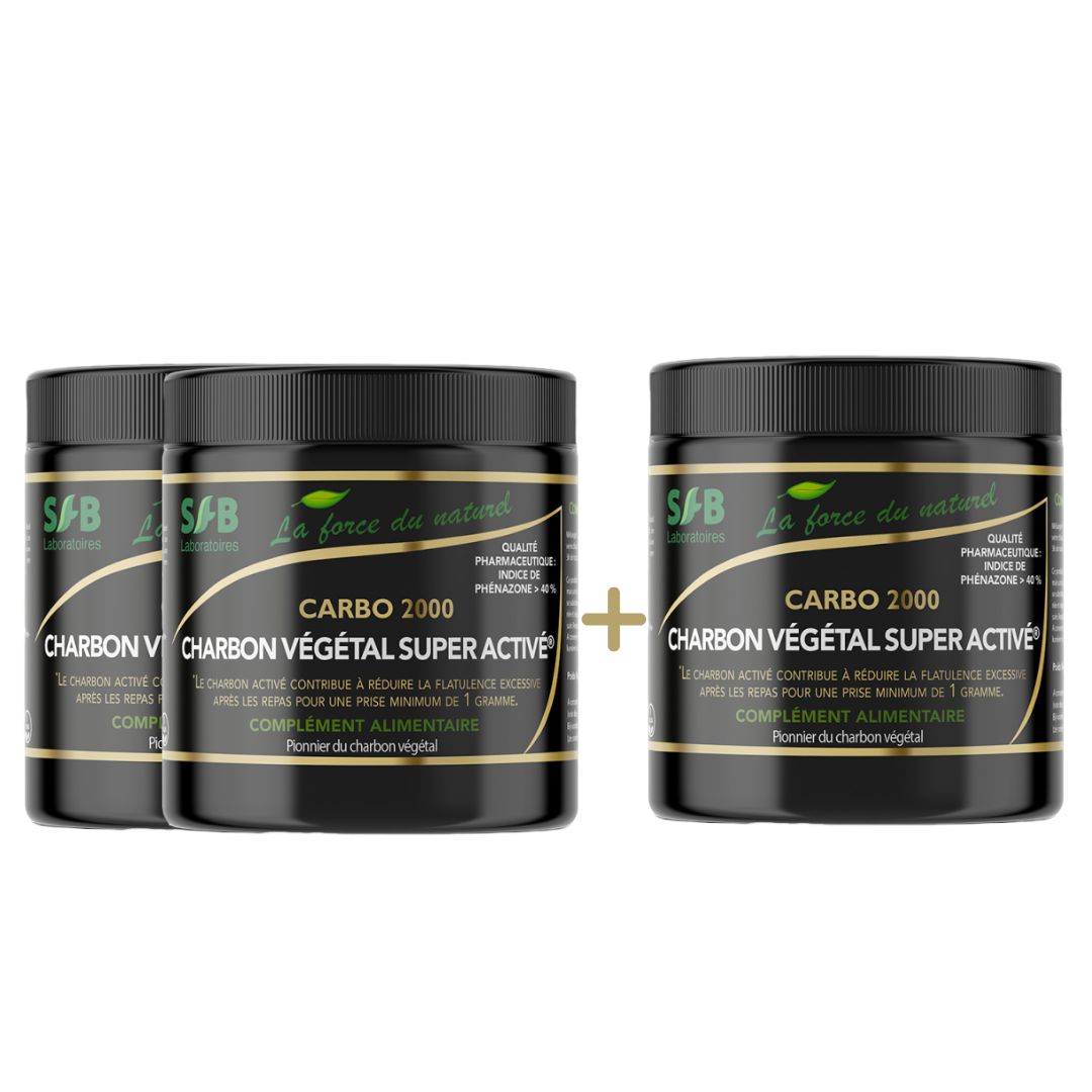Charbon Végétal Super Activé Poudre 300 g - Carbo 2000 SFB