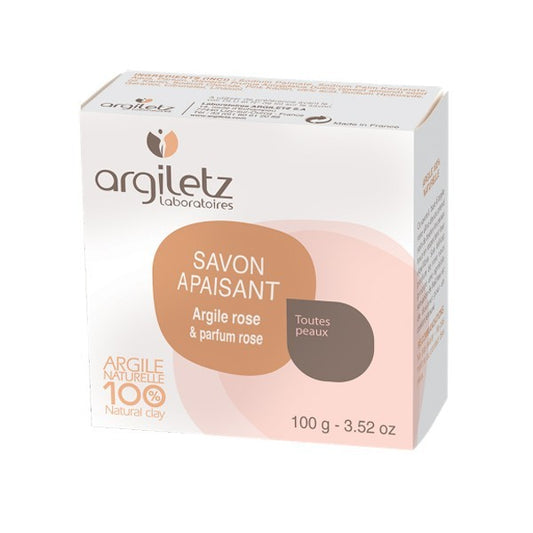 SAVON APAISANT ARGILE ROSE PARFUM ROSE - 100 G