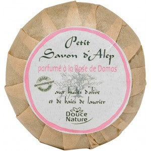 Savon d'Alep parfumé Rose de Damas - 100 g - Douce Nature