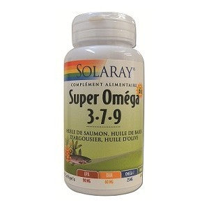 Oméga 3-7-9 + Vitamine D - 60gl - Solaray-Kal