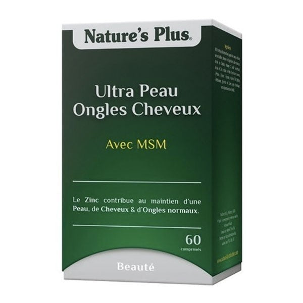 Ultra Peau Ongles Cheveux Plus avec MSM - 60 comprimés - Nature's Plus