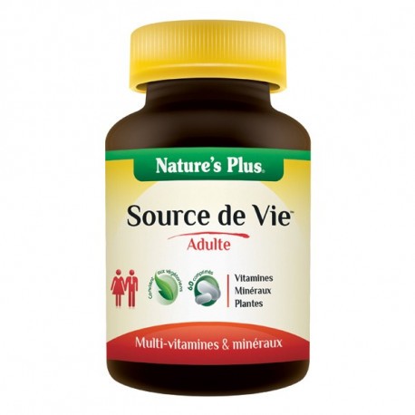 Source vie adulte multi vitamines & mineraux - 60 comprimés - Nature's Plus