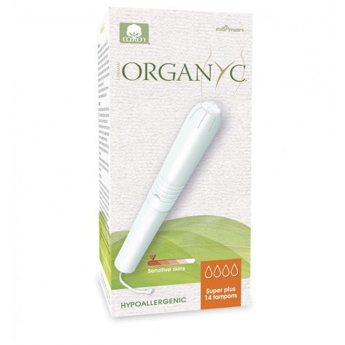 Tampon hygiénique 100% coton bio super plus avec applicateur - 14 unités